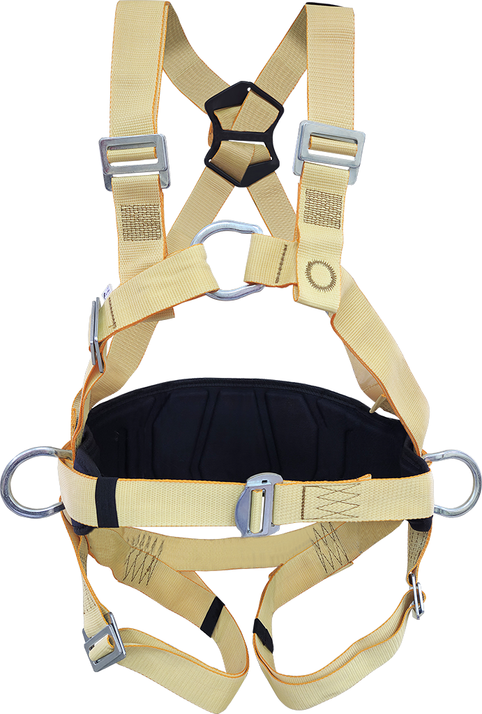 Выполнена из термостойкой ленты и предназначена для обеспечения безопасности пользователя при выполнении работ в непосредственной близости от огня, искр, брызг расплавленного металла. Используется при проведении сварочных работ, обслуживании и проведении ремонтных работ, на металлургических предприятиях, ТЭЦ и др. Пояс выполнен из огнеупорного материала с двумя полукольцами для позиционирования в рабочем положении. Регулировка привязи осуществляется при помощи самофиксирующихся пряжек