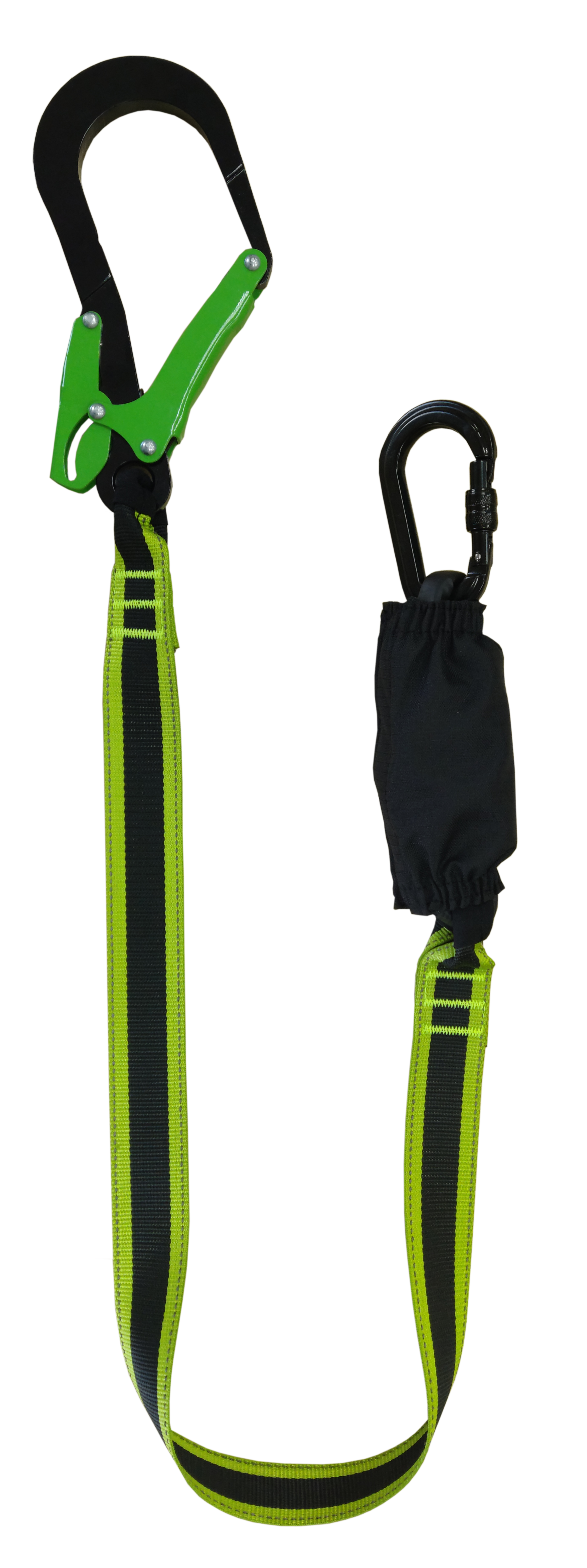 Назначение: для безопасного перемещения по металлическим конструкциям, строительным лесам, лестницам и т.д. Амортизатор, встроенный в строп, не позволит достичь критической нагрузки на человека во время остановки падения, что обеспечивает дополнительную защиту от травматизма