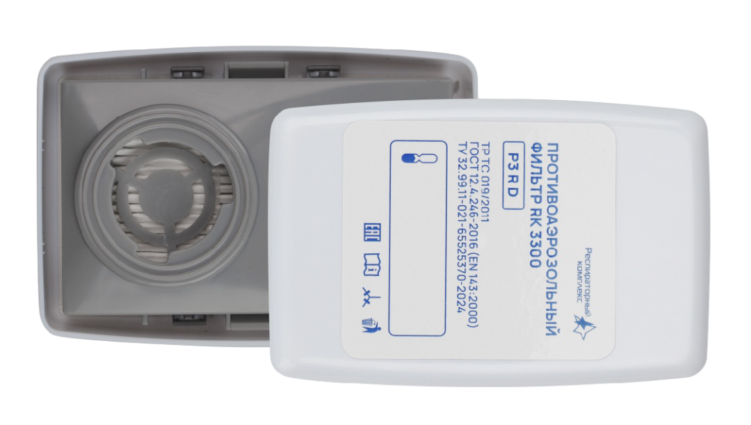 Фильтр противоаэрозольный P3 R D в жестком корпусе