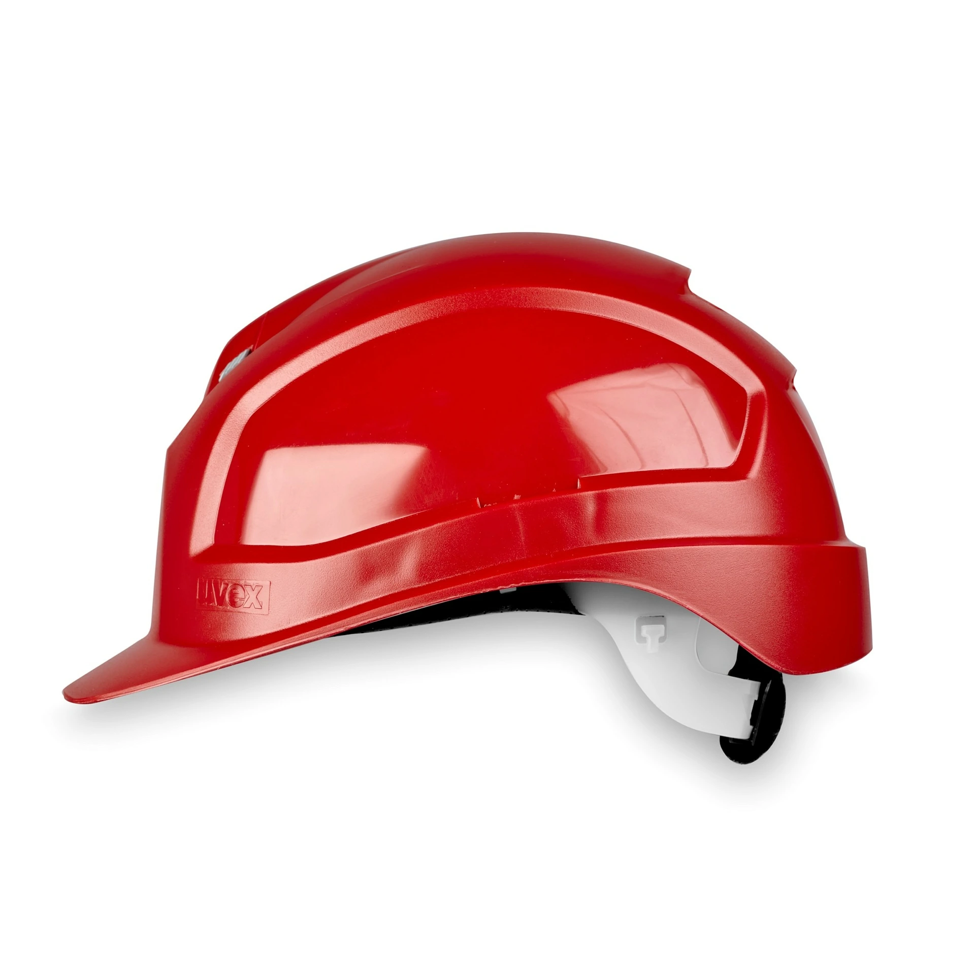 Каска UVEX  Феос (9772330) красная с храповиком -это легкая защитная каска изготовлена из высококачественного полиэтилена, имеет много вентиляционных отверстий для оптимальной вентиляции. Так же надежно защищают голову, благодаря равномерному распределению усилия при ударе.