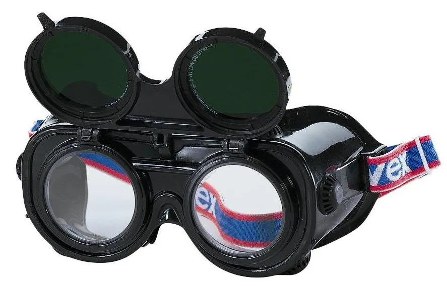 Очки UVEX Амиго (9350035) - закрытые очки с внутренней линзой из ацетата, с непрямой вентиляцией и стеклянными откидными светофильтрами.